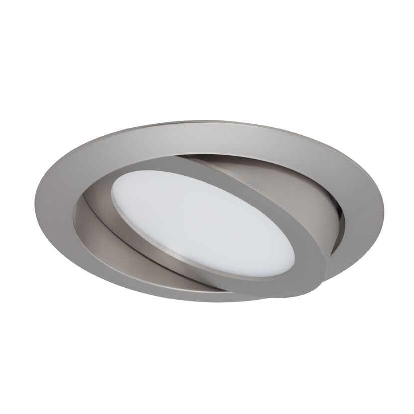 Nickel farbene LED Einbauleuchte