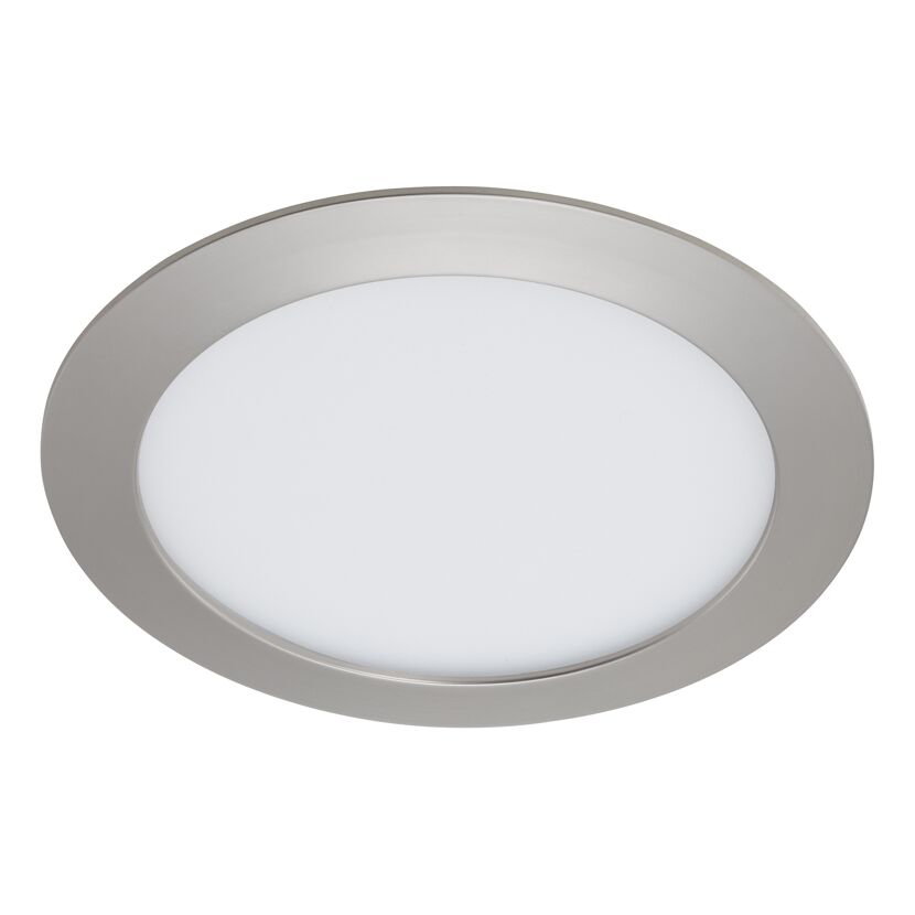 runde LED Einbauleuchte, Nickel