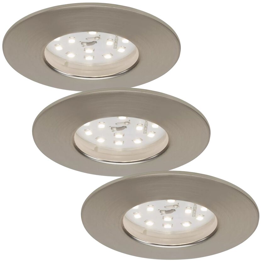 LED-Einbauleuchtenset 'Attach Dim' 570 lm 6,5 W 3 Stk. dimmbar Bad