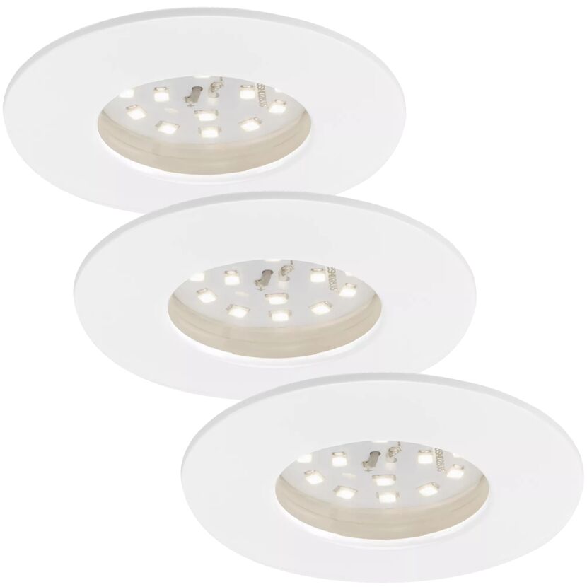 LED-Einbauleuchtenset 'Attach Dim' 570 lm 6,5 W 3 Stk. dimmbar Bad