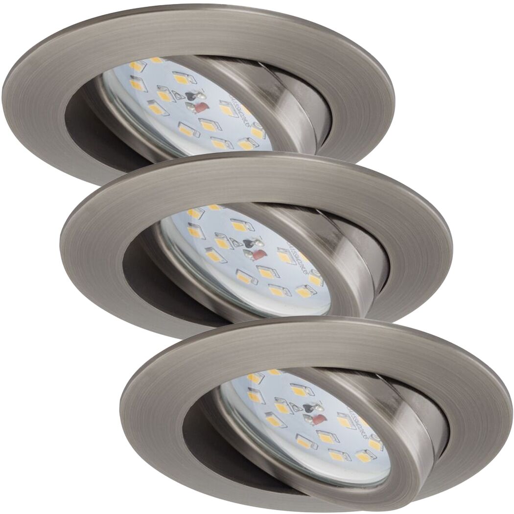 LED-Einbauleuchtenset 'Attach Dim' dimmbar 6,5 W 570 lm warmweiß Ø 8,2 cm 3 Stück