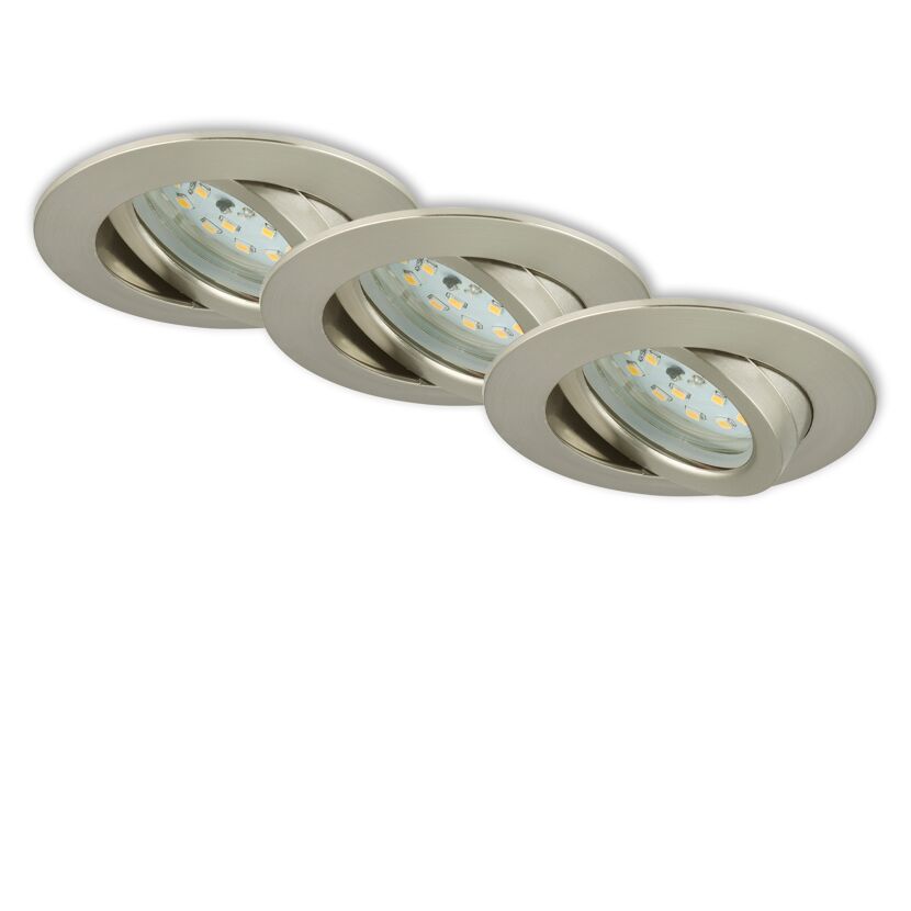 LED-Einbauleuchtenset 'Attach Dim' 570 lm 6,5 W 3 Stk. dimmbar