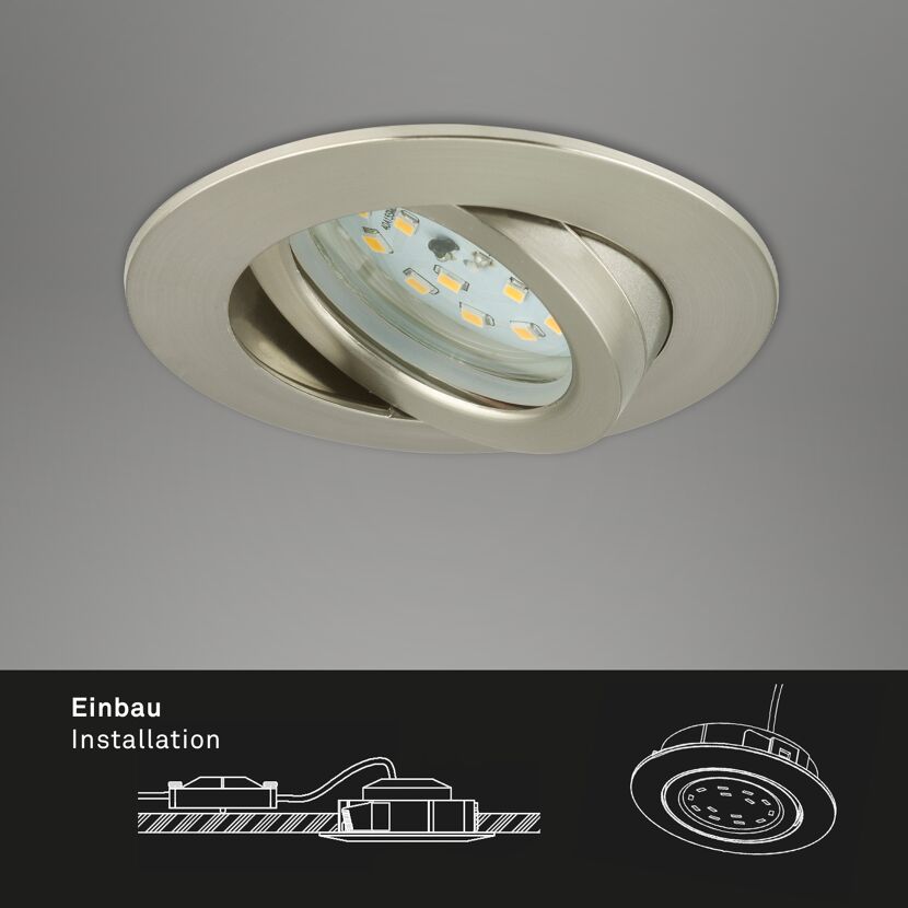 LED-Einbauleuchtenset 'Attach Dim' 570 lm 6,5 W 3 Stk. dimmbar
