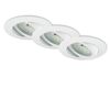 LED-Einbauleuchtenset 'Attach Dim' dimmbar 18,9 W 1380 lm warmweiß Ø 8,2 cm 3 Stück