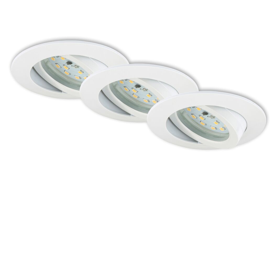 LED-Einbauleuchtenset 'Attach Dim' dimmbar 18,9 W 1380 lm warmweiß Ø 8,2 cm 3 Stück