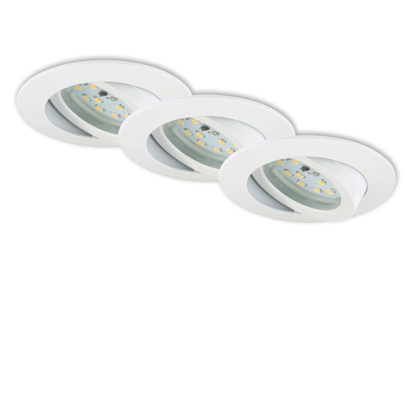 LED-Einbauleuchtenset 'Attach Dim' 570 lm 6,5 W 3 Stk. dimmbar
