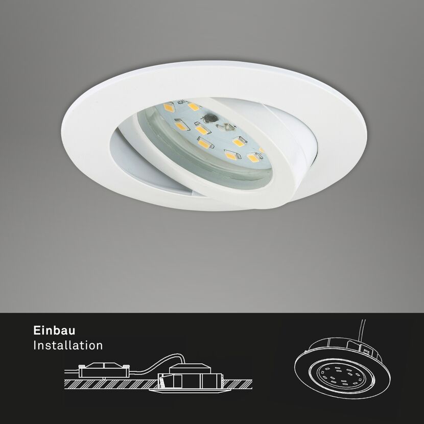 LED-Einbauleuchtenset 'Attach Dim' 570 lm 6,5 W 3 Stk. dimmbar