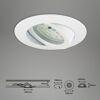 LED-Einbauleuchtenset 'Attach Dim' dimmbar 18,9 W 1380 lm warmweiß Ø 8,2 cm 3 Stück