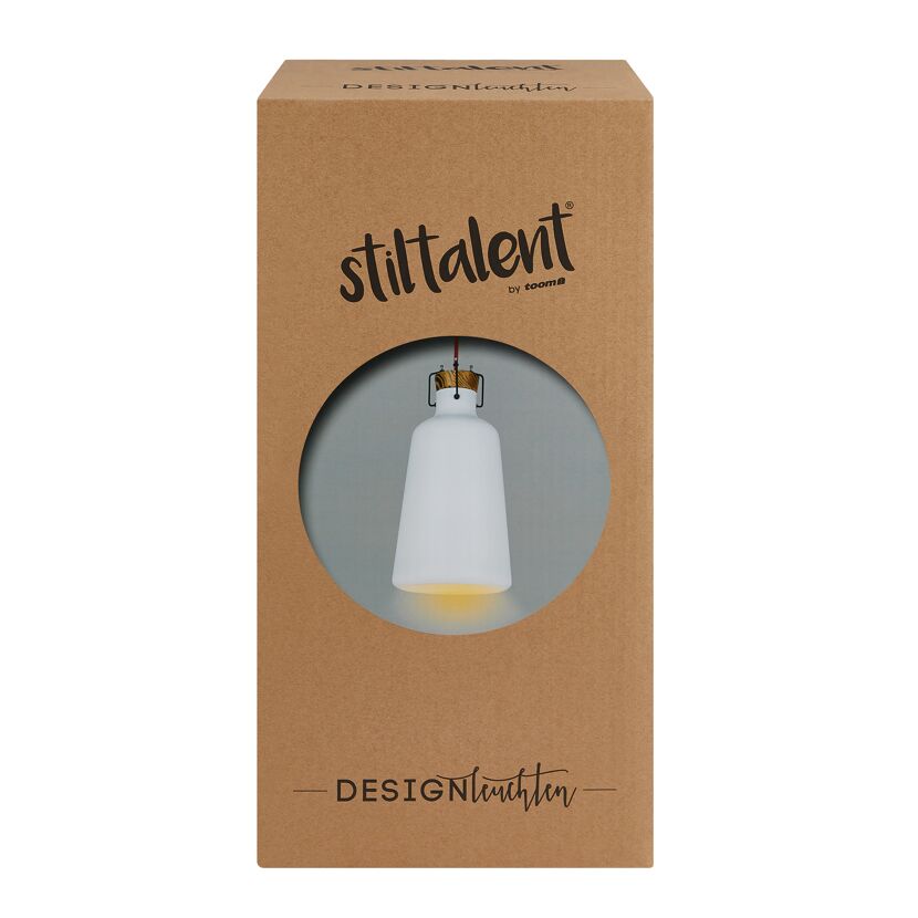 Stiltalent by toom® Pendelleuchte 'Milk' weiß Ø 23 x 188 cm
