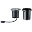 Bodeneinbauleuchte 'Plug & Shine' Metall chromfarben 6 W Ø 14 cm