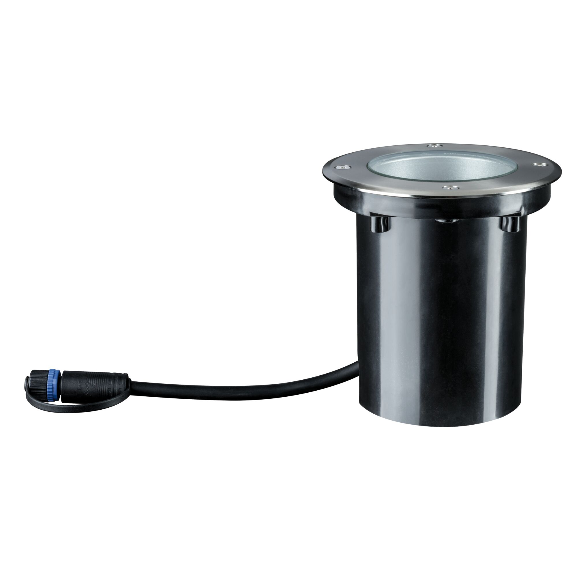 Bodeneinbauleuchte 'Plug & Shine' Metall chromfarben 6 W Ø 14 cm
