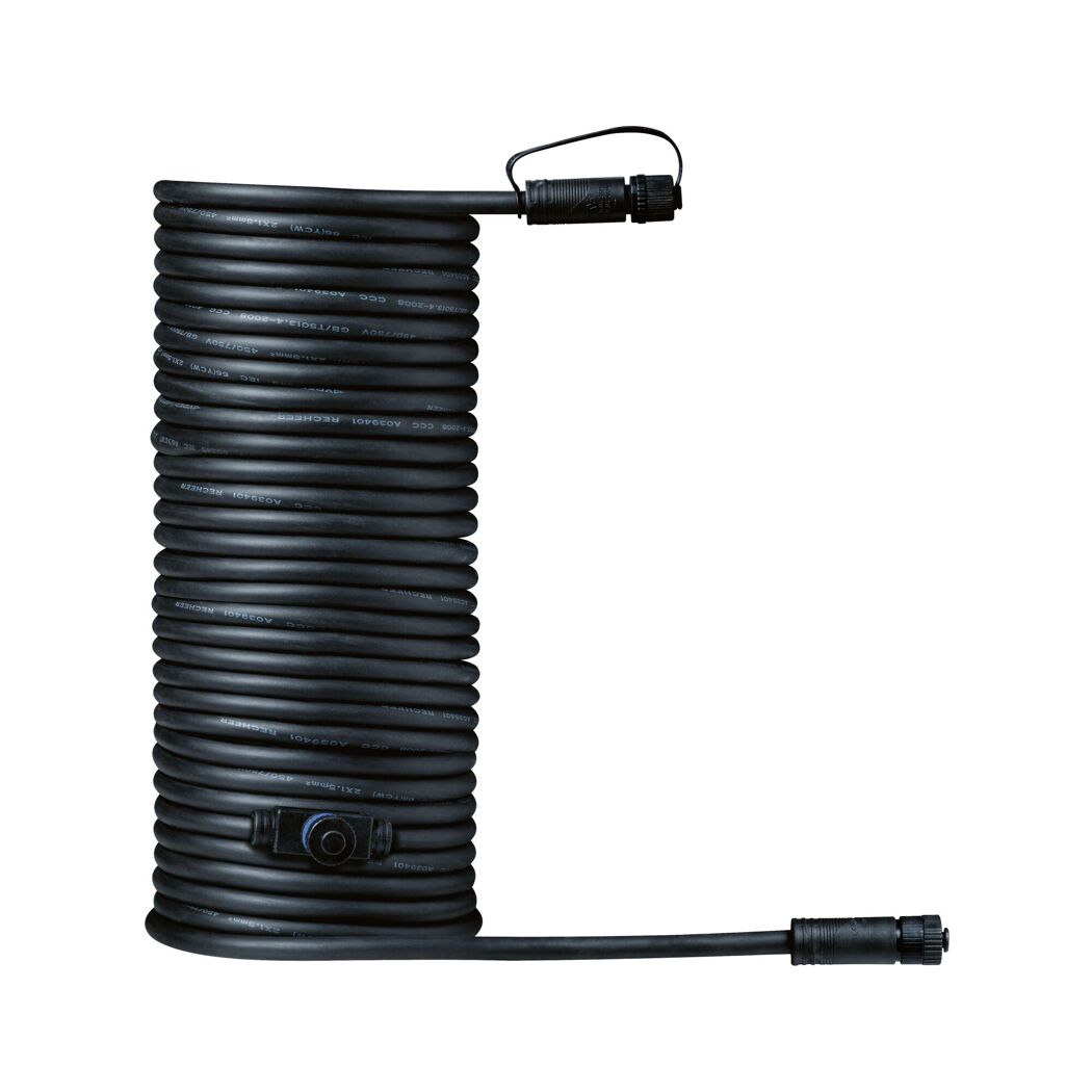 Verbindungskabel 'Plug & Shine' 10 m 2 Ausgänge schwarz