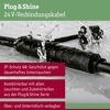 Verbindungskabel 'Plug & Shine' 10 m 2 Ausgänge schwarz