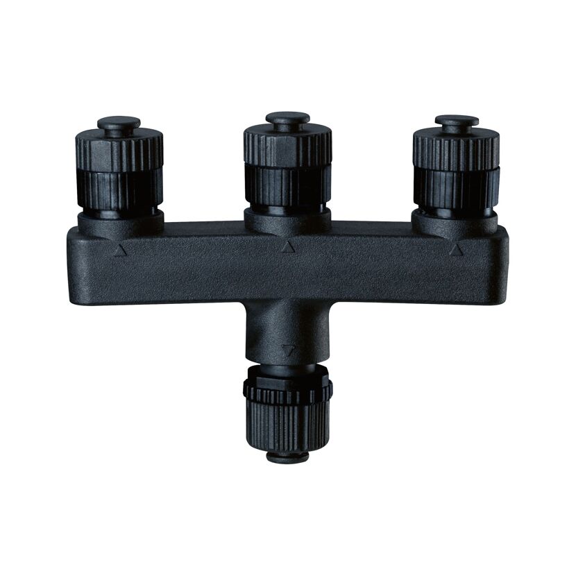 Verteiler 'Plug & Shine' 3 Ausgänge schwarz