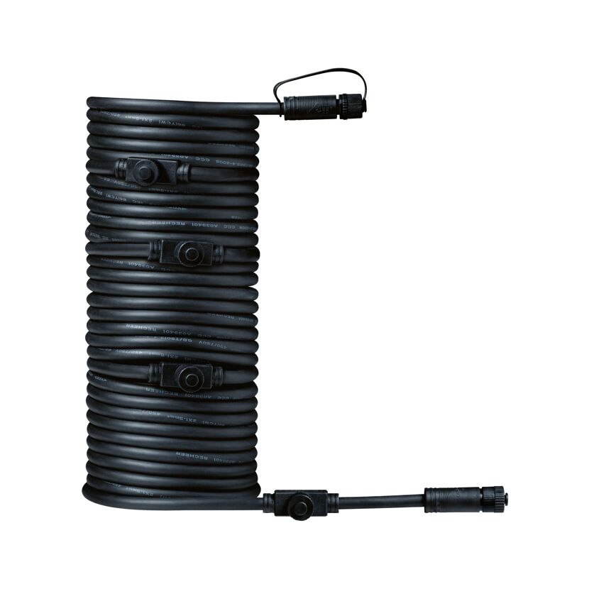 Verbindungskabel 'Plug & Shine' 10 m 5 Ausgänge schwarz