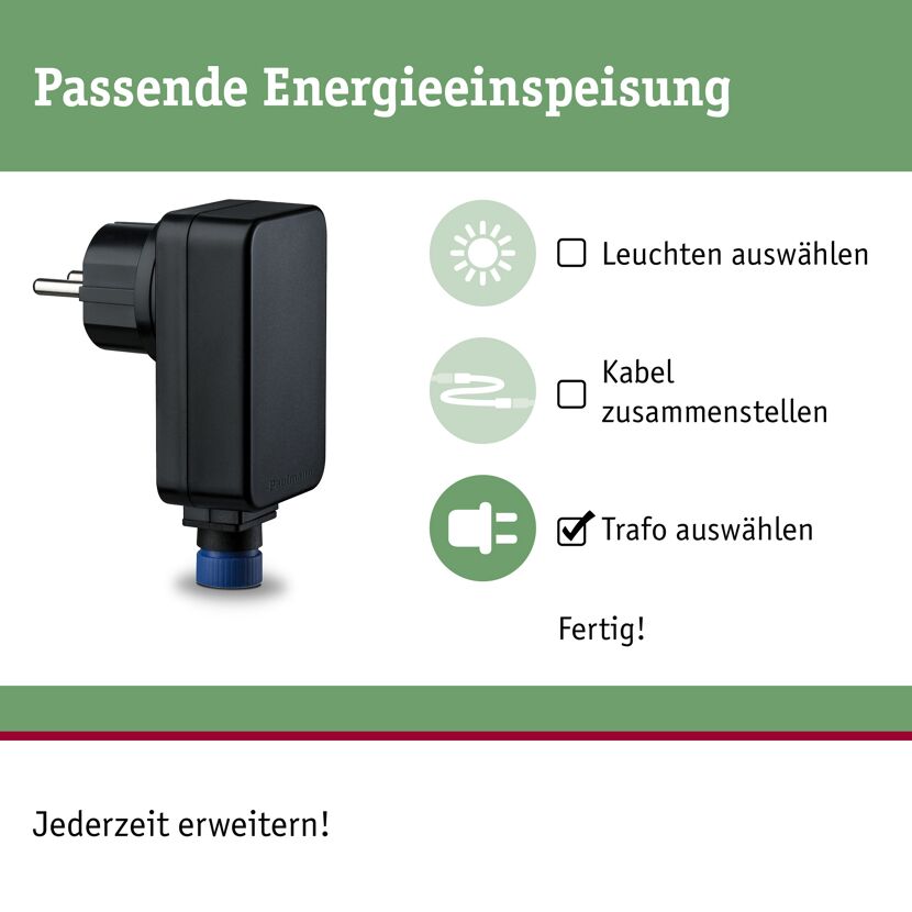 Transformator 'Plug & Shine' 230/24 V 21 W schwarz
