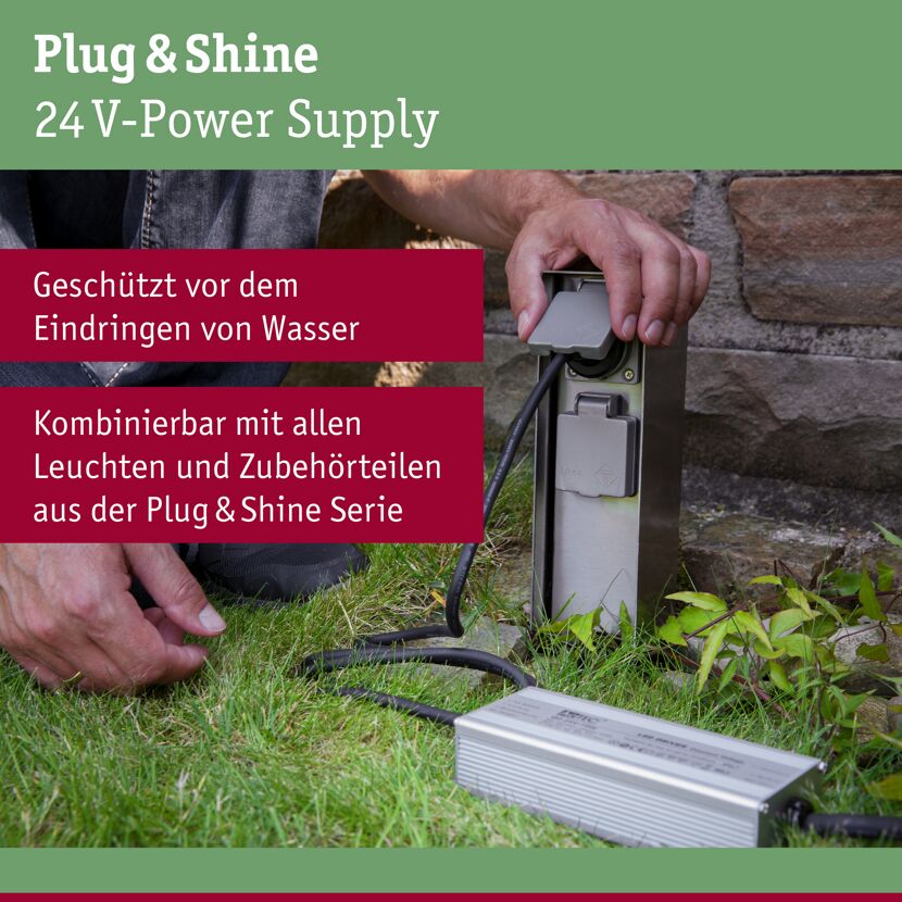 Transformator 'Plug & Shine' 230/24 V 21 W schwarz
