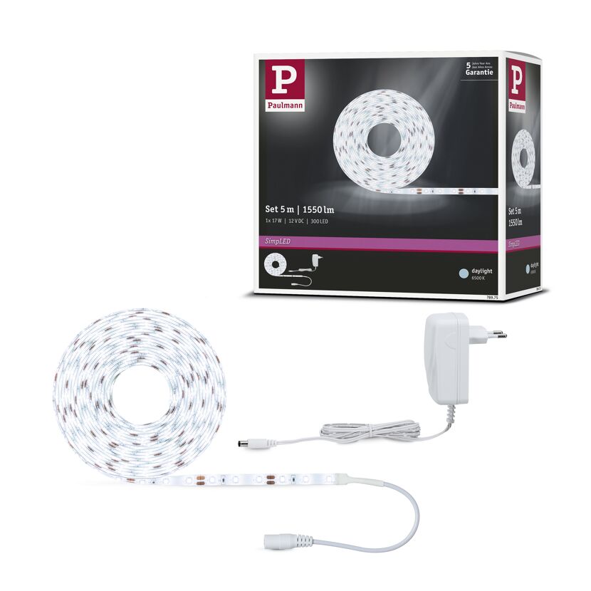 LED-Strip-Set 'SimpLED' tageslichtweiß 17 W 5 m