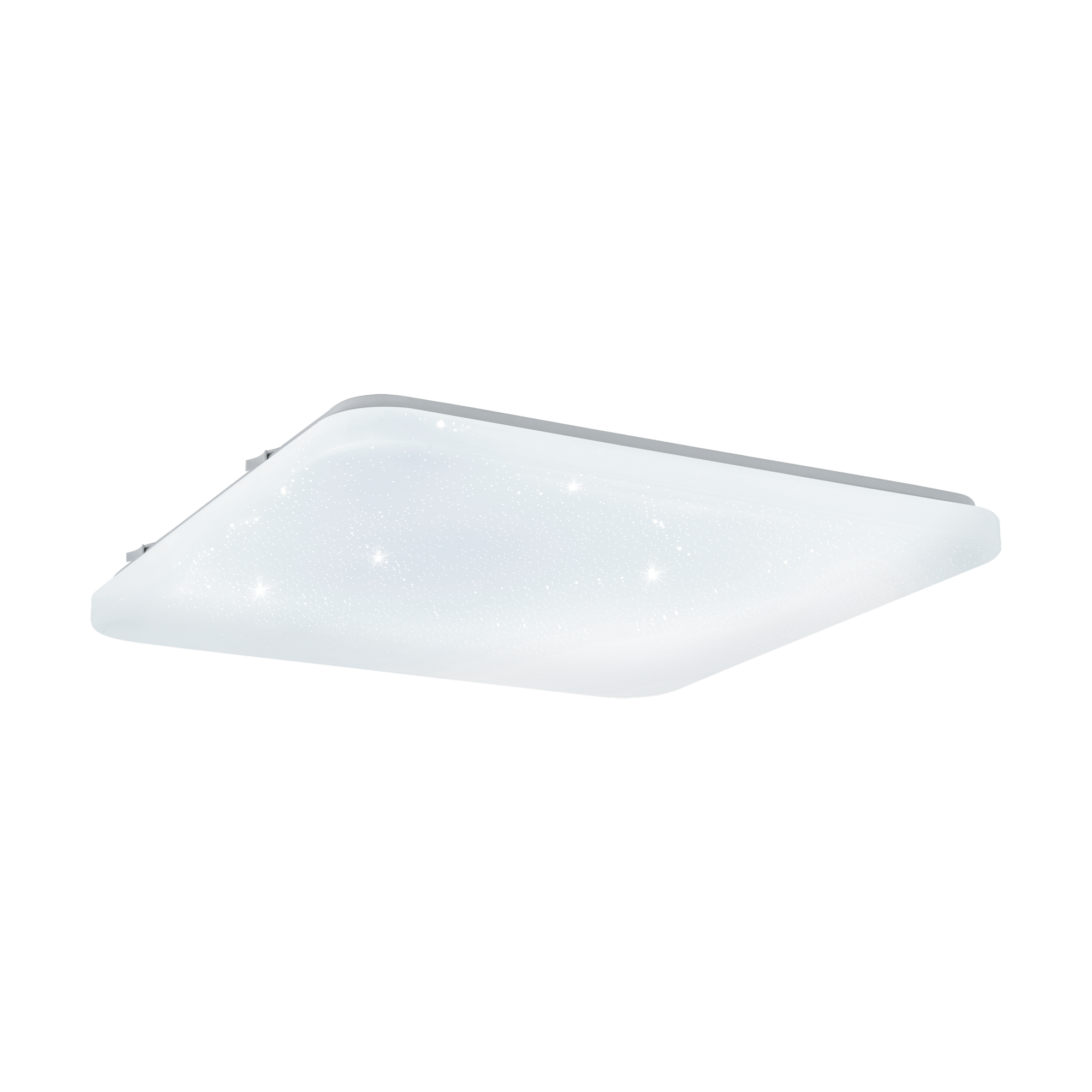 EGLO LED-Deckenleuchte ‚Frania-S‘ eckig Kunststoff mit Kristalleffekt weiß