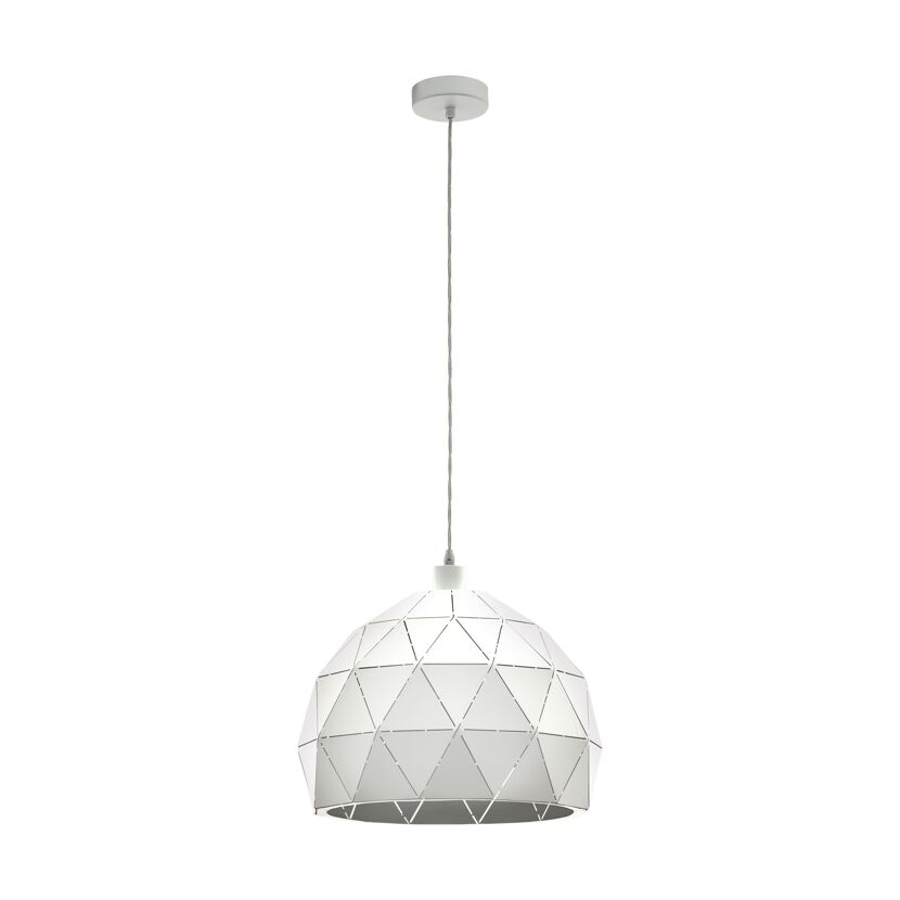 Pendelleuchte 'Roccaforte' Stahl weiß Ø 40 cm