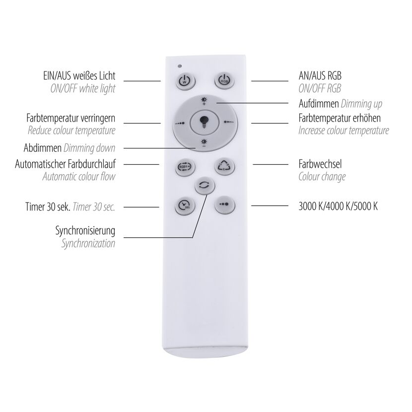 LED-Deckenleuchte 'Luisa' weiß Ø 60 cm