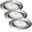 LED-Einbauleuchtenset 'Fit Dim' dimmbar 5 W 400 lm warmweiß Ø 8,6 cm 3 Stück