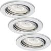 LED-Einbauleuchtenset 'Fit Dim' dimmbar 5 W 400 lm warmweiß Ø 8,6 cm 3 Stück