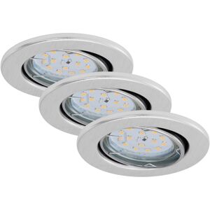LED-Einbauleuchte 'Fit Dim' aluminiumfarben 400 lm, 3er-Set