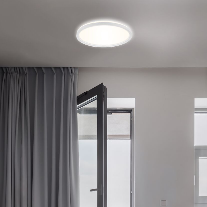 LED-Deckenleuchte Ø 29,3 cm 18 W 4000K 2400 lm flach rund weiß