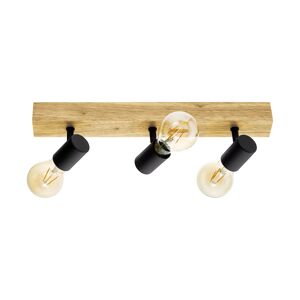 Deckenleuchte 'Townshend 3' holz schwarz 3 x 60 Watt