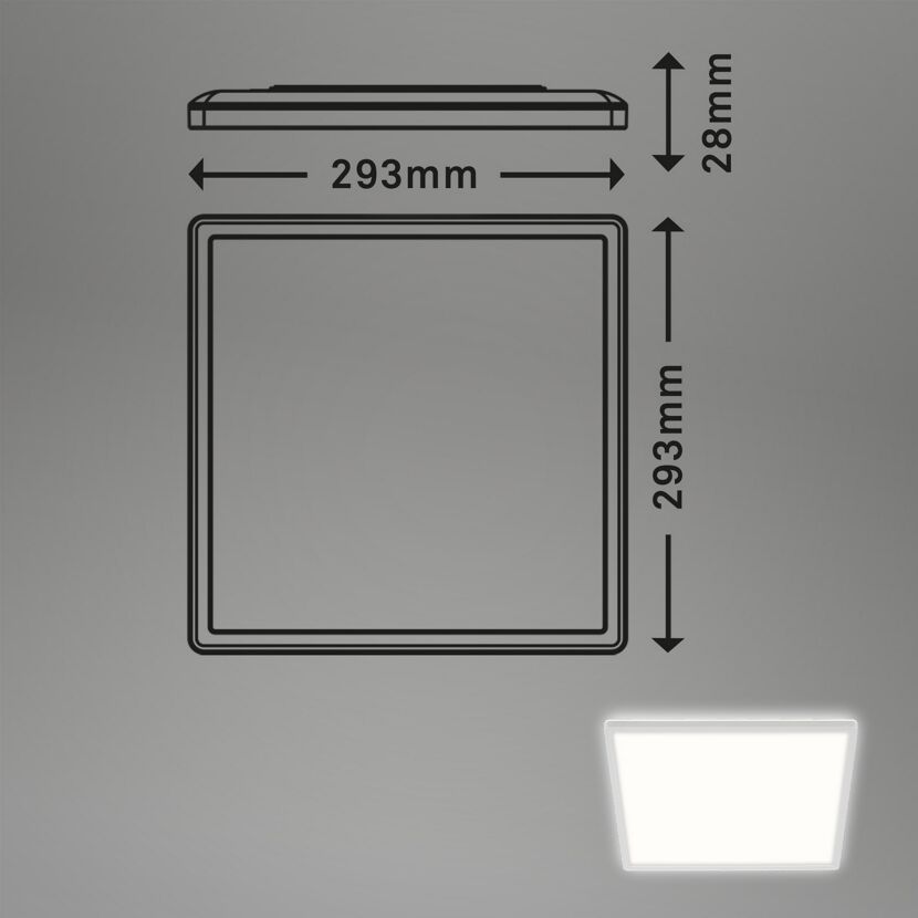 LED-Panel 'Slim' 29,3 x 29,3 cm 2400 lm