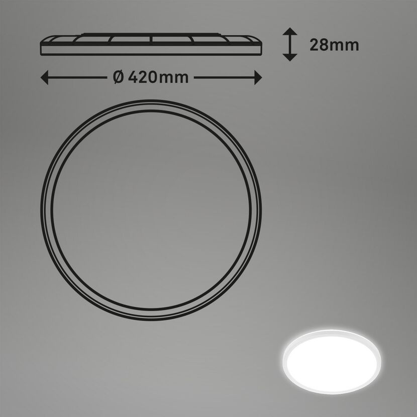LED-Panel 'Slim' Ø 42 cm 3000 lm