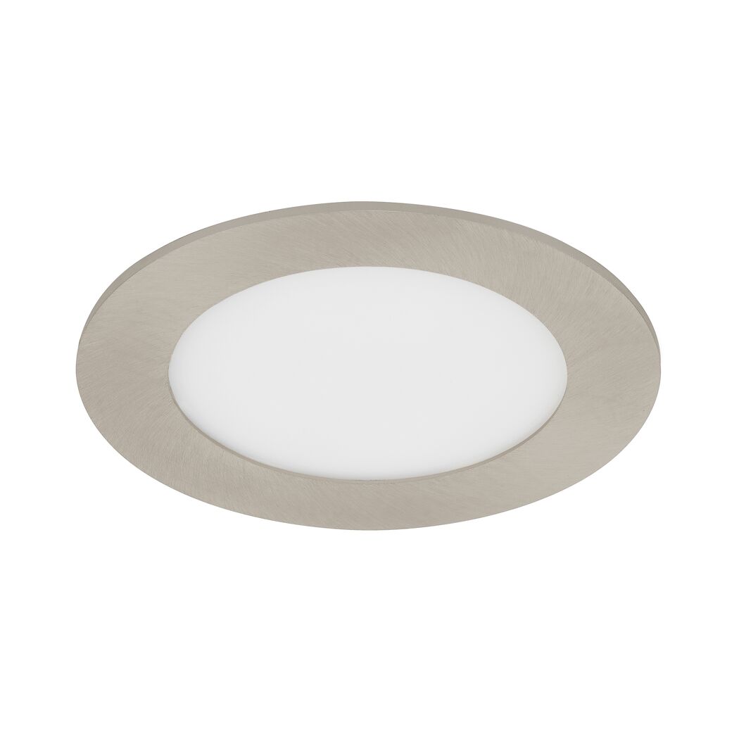 runde LED Einbauleuchte in Nickel