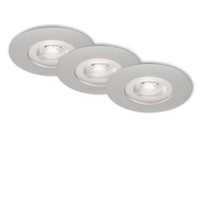 LED-Einbauleuchte 'Kulana' chrom-matt 460 lm, 3er-Set, IP 44
