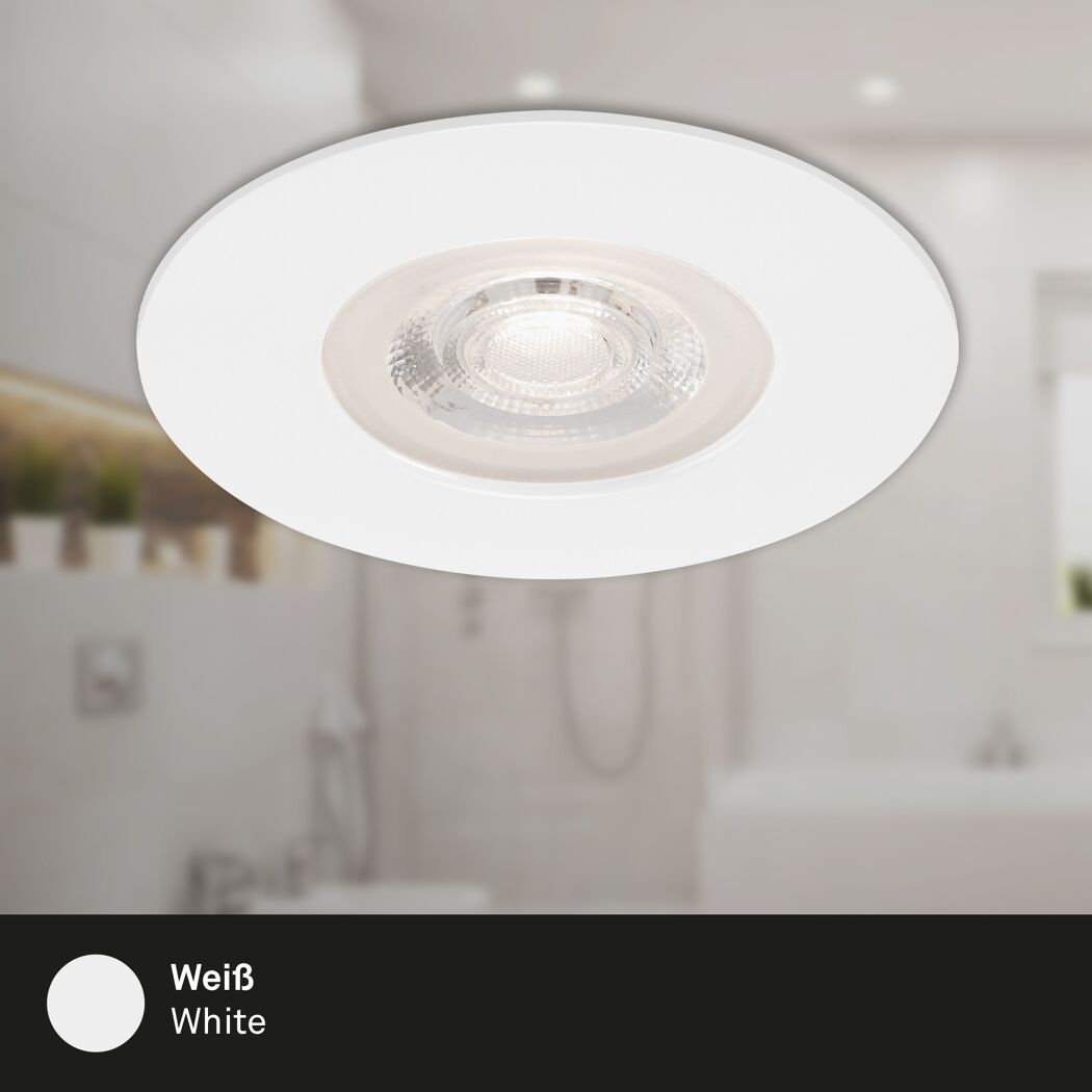 LED-Einbauleuchtenset 'Kulana' 14,7 W 1440 lm warmweiß Ø 9 cm 3 Stück