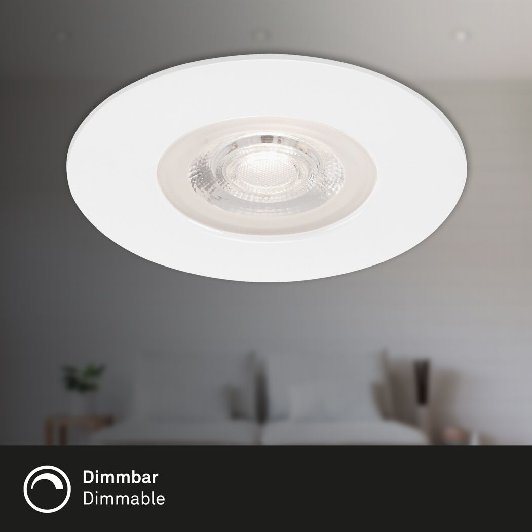 LED-Einbauleuchtenset 'Kulana' dimmbar 14,7 W 1440 lm warmweiß Ø 9 cm 3 Stück