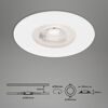 LED-Einbauleuchtenset 'Kulana' dimmbar 14,7 W 1440 lm warmweiß Ø 9 cm 3 Stück