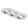 LED-Einbauleuchtenset 'Kulana' 14,7 W 1440 lm warmweiß Ø 9 cm 3 Stück