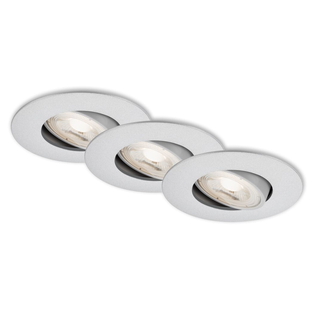 LED-Einbauleuchtenset 'Kulana' 14,7 W 1440 lm warmweiß Ø 9 cm 3 Stück