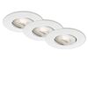 LED-Einbauleuchtenset 'Kulana' 14,7 W 1440 lm warmweiß Ø 9 cm 3 Stück