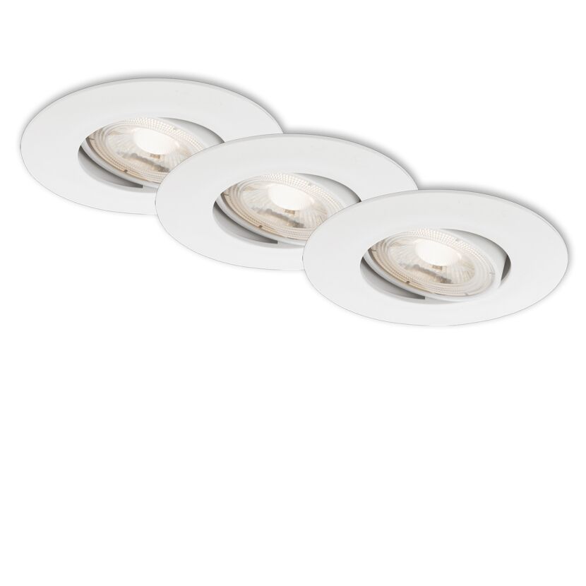 LED-Einbauleuchte 'Nava Move' weiß 460 lm, 3er-Set