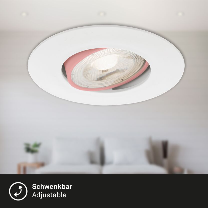 LED-Einbauleuchte 'Nava Move' weiß 460 lm, 3er-Set