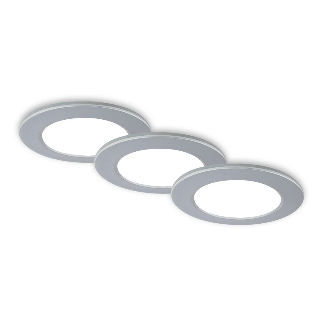 LED-Einbauleuchtenset 'Fungo' dimmbar 4,8 W 1350 lm tageslichtweiß Ø 9,2 cm 3 Stück