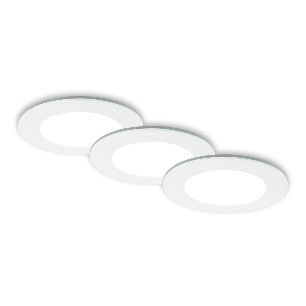 LED-Einbauleuchtenset 'Fungo' dimmbar 4,8 W 1350 lm tageslichtweiß Ø 9,2 cm 3 Stück