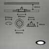 LED-Einbauleuchtenset 'Fungo' dimmbar 4,8 W 1350 lm tageslichtweiß Ø 9,2 cm 3 Stück