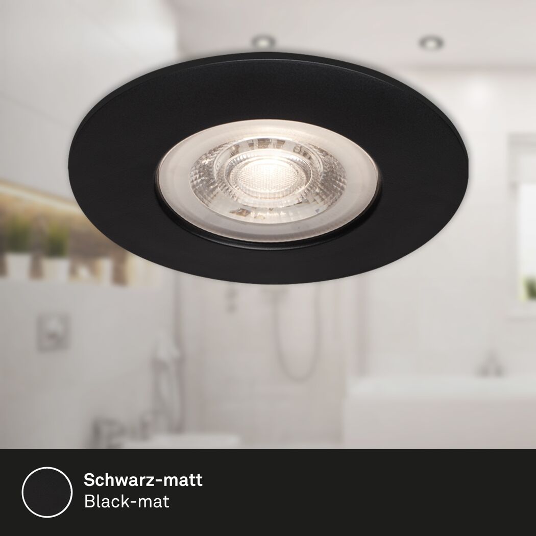 LED-Einbauleuchtenset 'Kulana' 4,9 W 1440 lm warmweiß Ø 9 cm 3 Stück