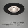LED-Einbauleuchtenset 'Kulana' 4,9 W 1440 lm warmweiß Ø 9 cm 3 Stück