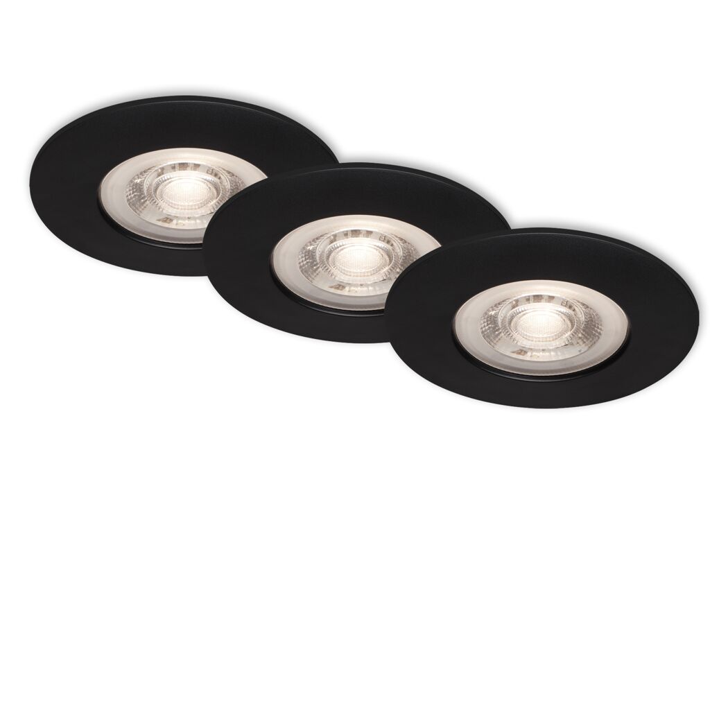 LED-Einbauleuchtenset 'Kulana' dimmbar 4,9 W 1440 lm warmweiß Ø 9 cm 3 Stück