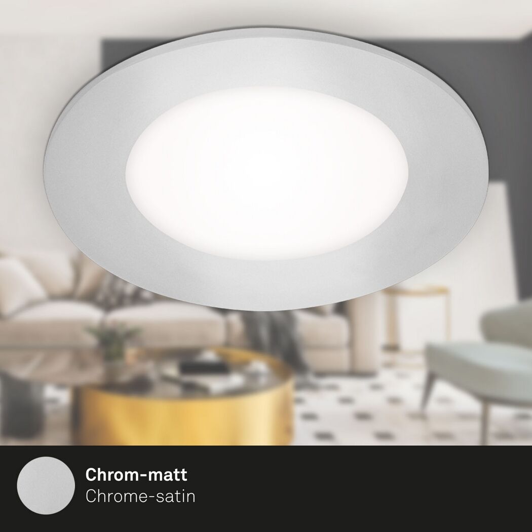 LED-Einbauleuchtenset 'Flat In' 3 W 1050 lm neutralweiß Ø 8,6 cm 3 Stück