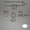 LED-Einbauleuchtenset 'Flat In' 3 W 1050 lm neutralweiß Ø 8,6 cm 3 Stück